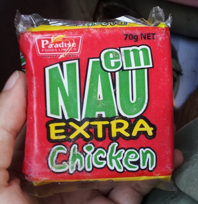 Chicken flavored crackers are quite popular. Also available in beef.