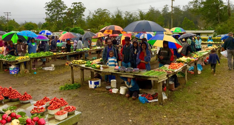 All these and more can be found at the Ukarumpa market, rain or shine!